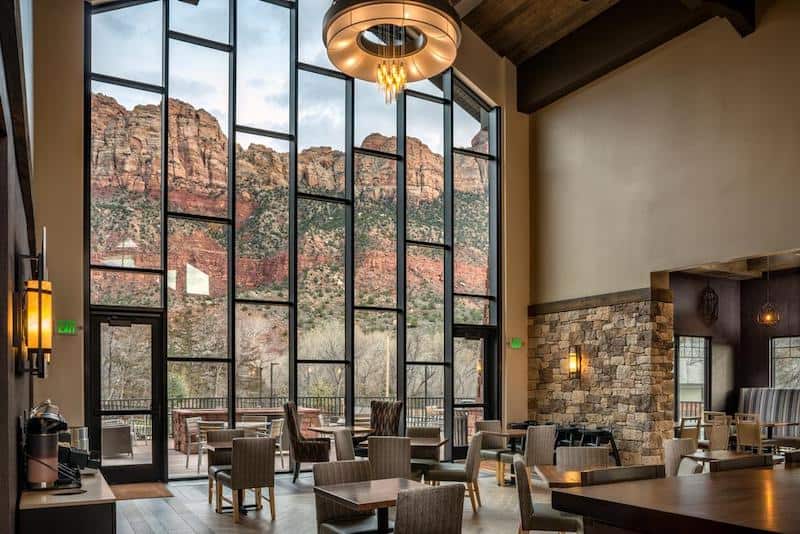 The dining area at SpringHill Suites in Springdale - part of a Where to Stay in Zion National Park Guide