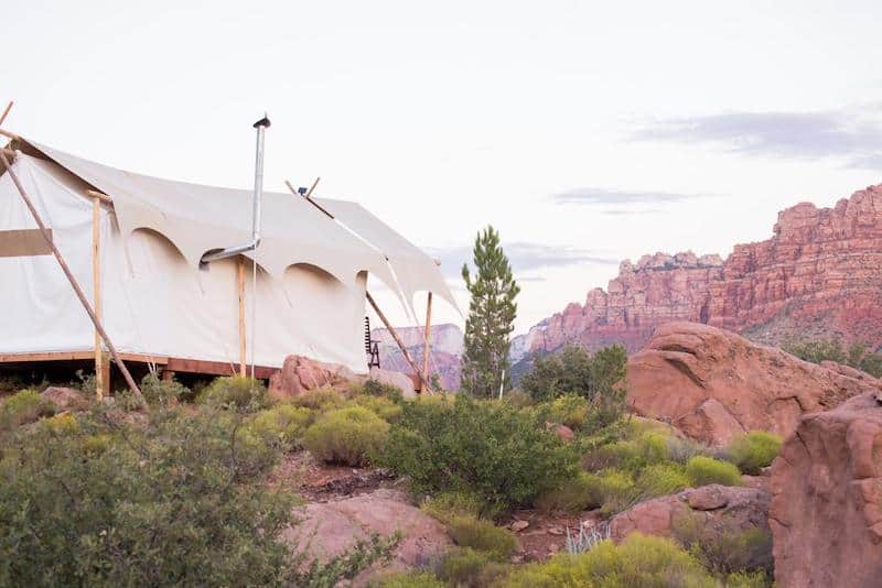 Under Canvas Zion Glamping Tent - part of a Where to Stay in Zion National Park Guide