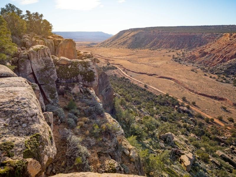 View over Open Sky Zion Glamping property near Zion National Park