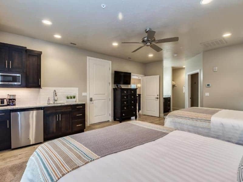 Interior of villa at Watchman Villas - Zion National Park lodging option