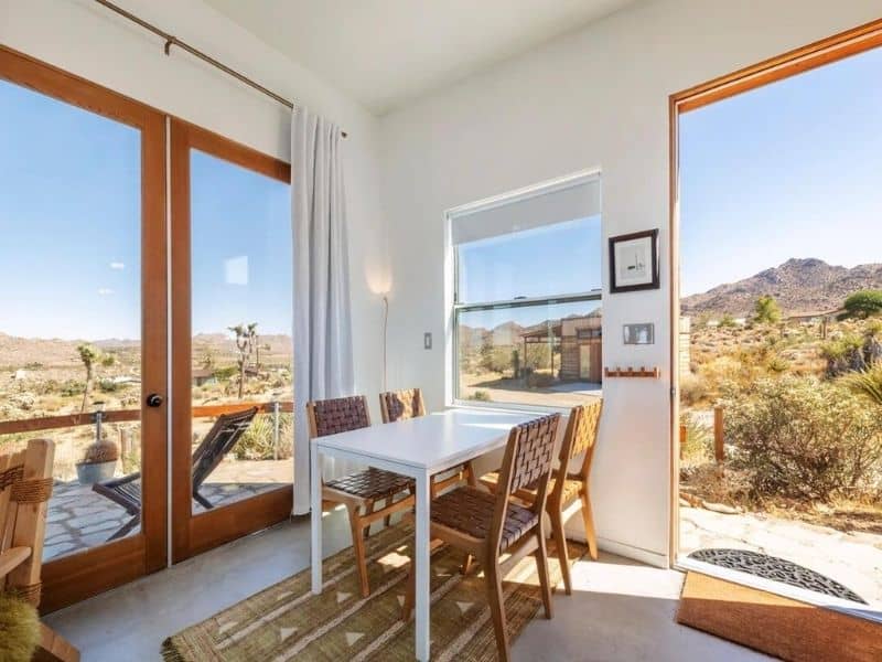 Dining area at the Jensen - one of the best value Airbnbs in Joshua Tree