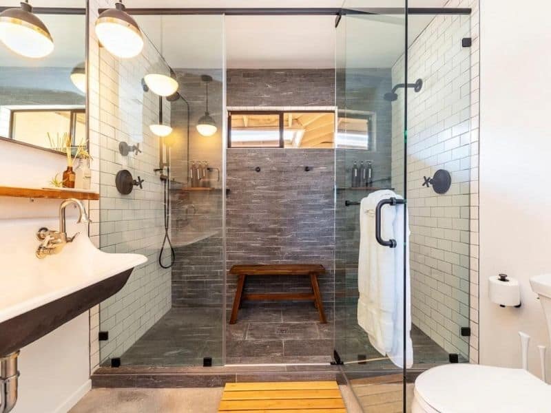 Luxury shower in Joshua Tree home
