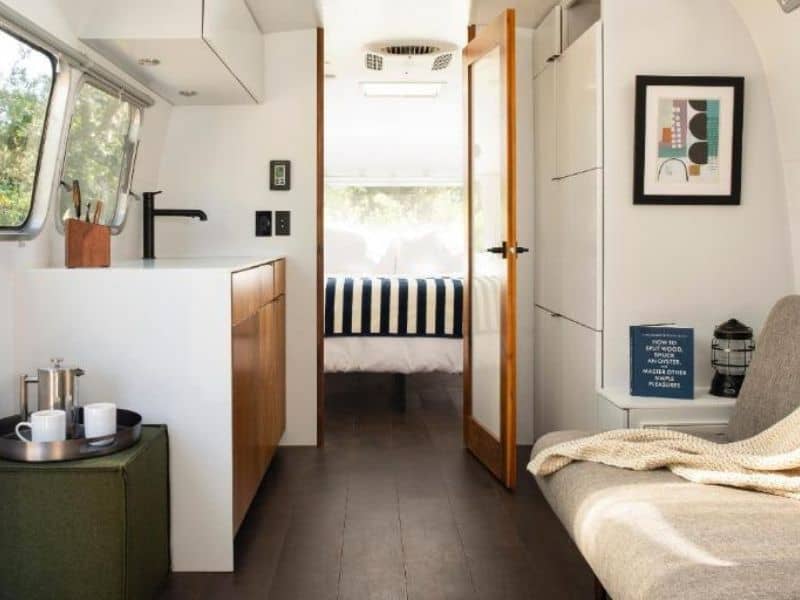 Interior of Airstream Trailer at AutoCamp Joshua Tree
