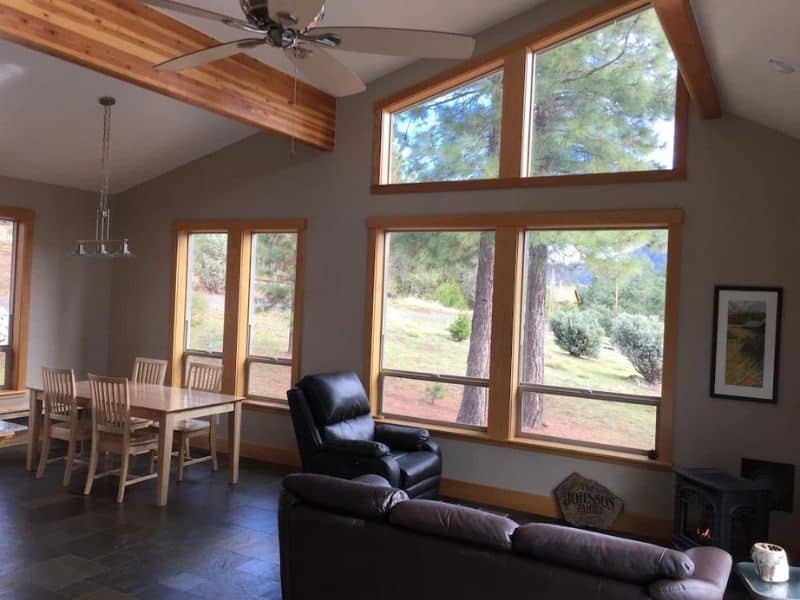 Living area at Johnson Family Cabin in Yosemite
