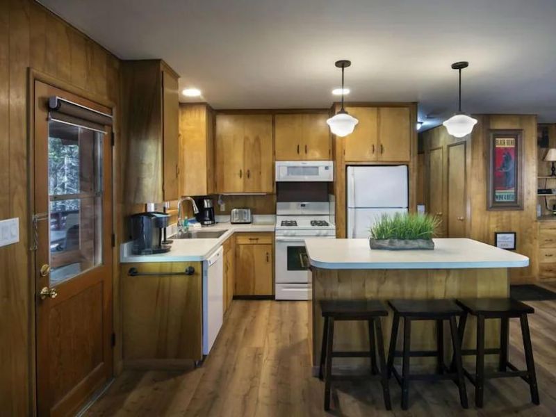 Kitchen at Dog Friendly cabin rental in Yosemite