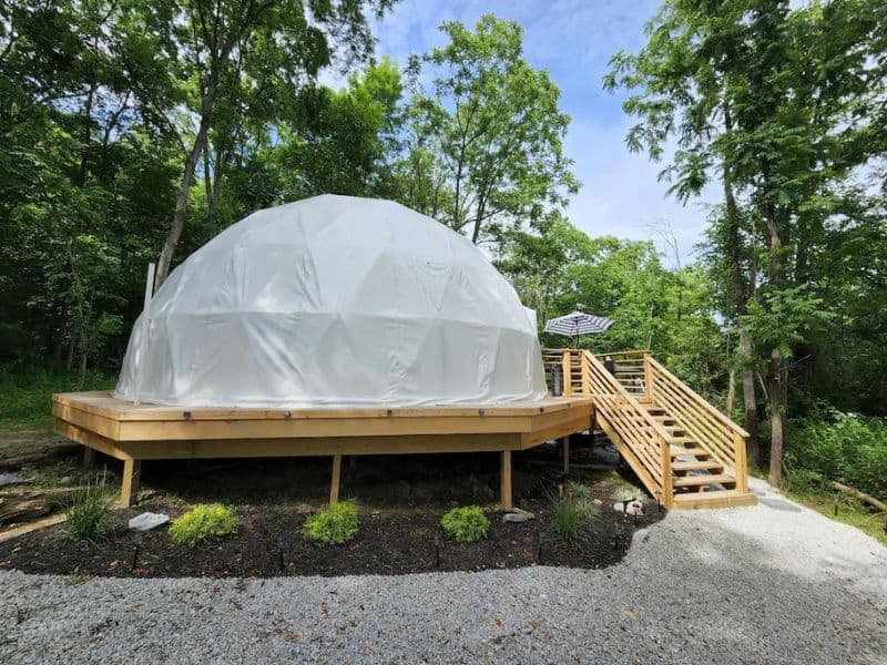 Geodome on 30 acres in Hocking Hills, OH