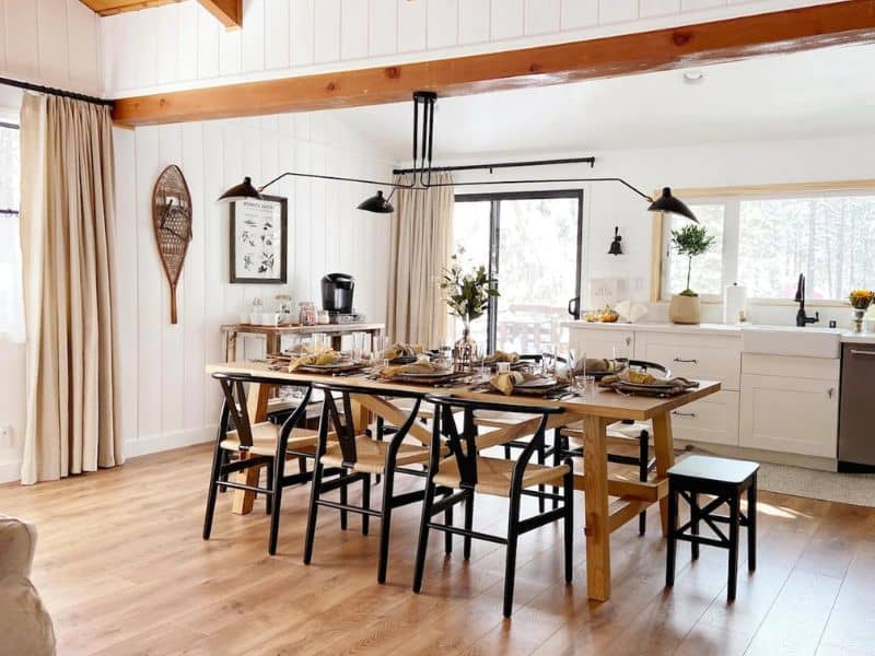 Upscale dining area in Big Bear vacation rental