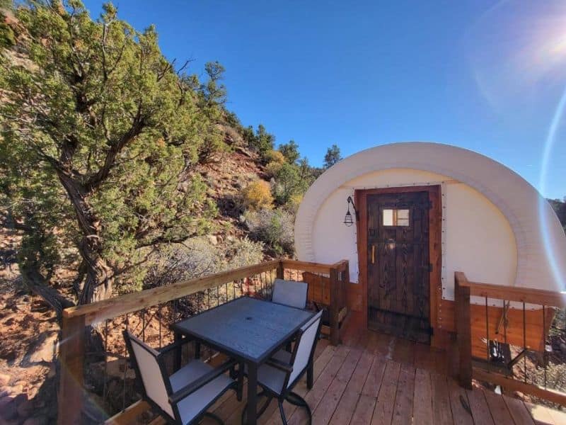 Covered Wagon glamping at Zion View Camping