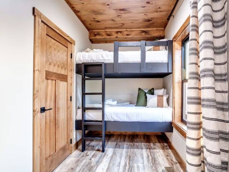 Built-in bunk beds at a new luxury Gatlinburg vacation estate