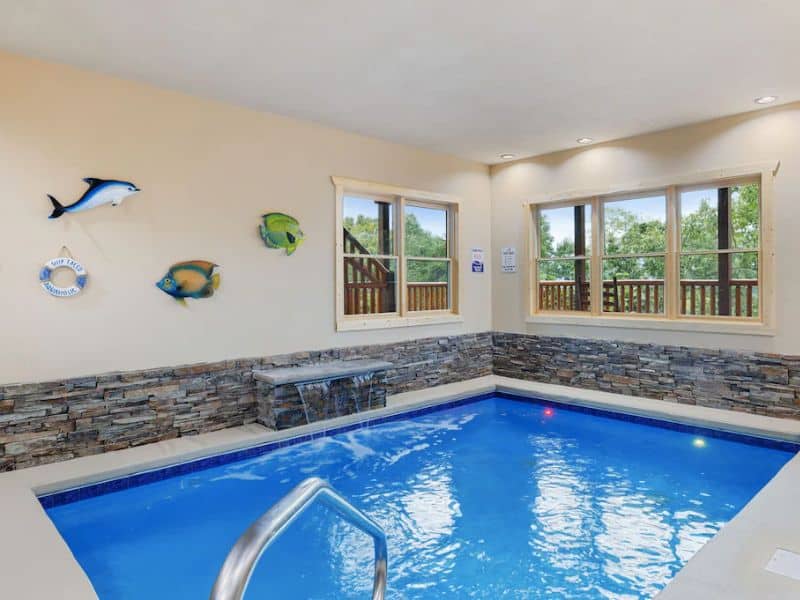 Indoor swimming pool in Gatlinburg vacation rental